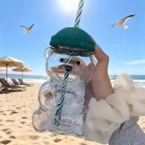 Iced Coffee Cup with Straw & Lid