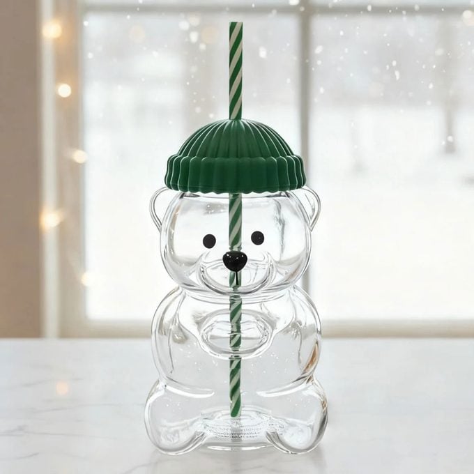 Iced Coffee Cup with Straw & Lid